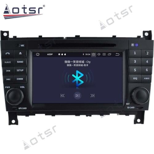 Aotsr Android 10.0 4+64G Car Radio GPS Navigation DSP For Benz C-Class W203 2004+ HD Car Auto Stereo Video Multimedia DVD Player