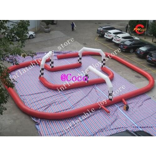 Free ship to door!Cheap big inflatable cross go kart kit racing way air tunnel human hamster ball race track,Air go kart track