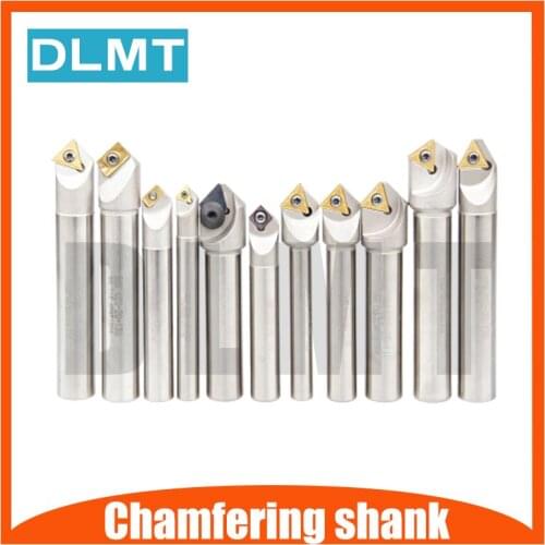 CNC chamfering cutter bar Rounding chamfering cutter White shockproof straight shank shank 45 60 degrees 90 degrees 120 degrees