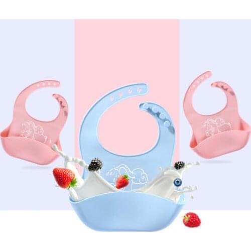 Baby Stuff Waterproof Silicone Bib Feeding Baby Newborn Cartoon Aprons Adjustable Baby Bibs Burp Cloths Bandana Bibs Accessories