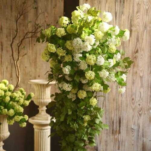 Artificial Flower Wood Hydrangea Simulation Green Plant Festival Party Decoration Supplies 1 Piece DIY