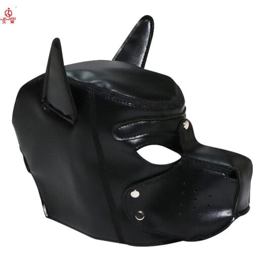 Jiuai Role Playing Products Cosplay Accessories Full Head Dog Masks Leather SM BDSM Toys For Couples Sex