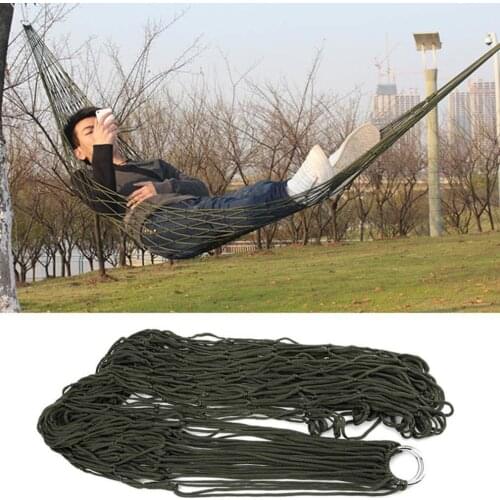 Indoor Outdoor Swing Adult Children Thicken Nylon Fabric Hammock Mesh Net Hang Strong Rope For Travel Camping Beach