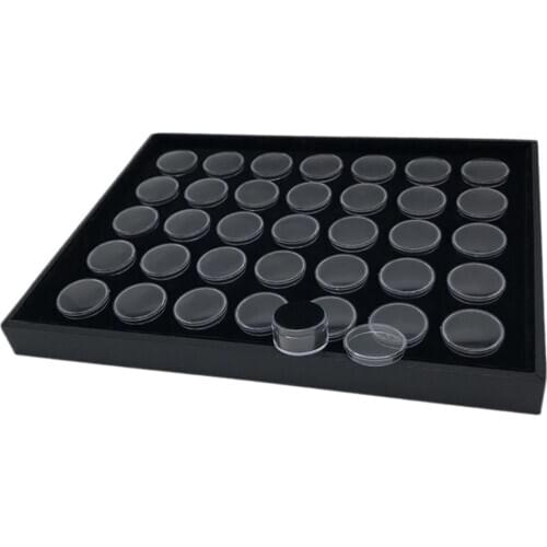 35 Grids Diamond Gem Gemstone Display Boxes Storage Jewelry Container Tray