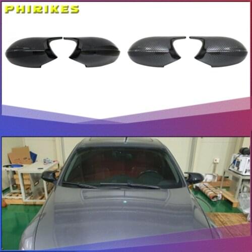 Car Side Door Rearview Side Mirror Cover Cap For BMW E90 E91 E92 E93 M3 Style E80 E81 E87 Auto Parts styling