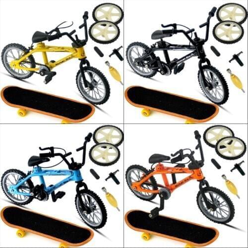Mini Alloy Finger Bicycle Sport Bike Fingerboard DIY Creative Game Skateboard