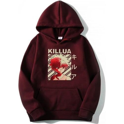 Fashion Men Hoodie KILLUA Hip Hop Hunter×Hunter Sweatshirts Cloth Harajuku Teenagers boys Hoodies Women Men hoody