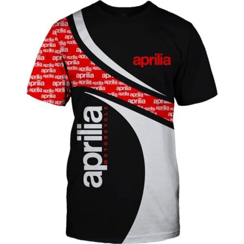 2021 3D printed T-shirt APRILIA motorcycle off-road Harajuku high-quality sports mens peripheral sports short sleeves