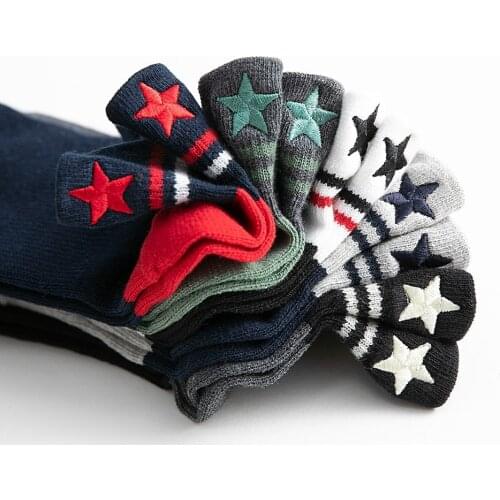 Mens Boat Socks Spring and Summer New Embroidery Combed Cotton Socks Star Sports Korean Casual Mens Socks Factory Wholesale