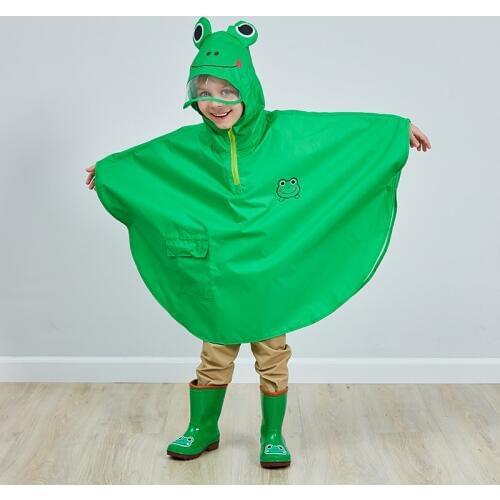 2018 Cute Small Waterproof Rain Coat Animal Print Boy Children Girls Windproof Poncho Kindergarten Student Baby Raincoat