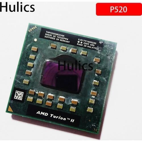 Hulics Original AMD Turion II Dual-Core Mobile P520 - TMP520SGR23GM 2.3Ghz notebook 2009 09 CPU processors Socket S1