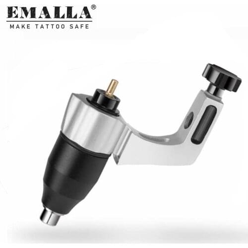 Professional Silver Rotary Tattoo Gun Adjustable Stroke Direct Drive RCA Cord Tattoo Machines Gun Tattoo Supplies Free shipping