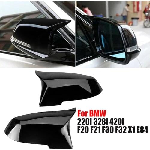 Dropship Gloss Black Rear View Mirror Cover Cap For BMW F20 F21 F22 F30 F32 F36 X1 F87 M3
