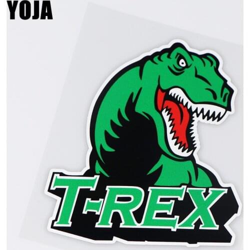 YOJA 10.5X12.9CM T-REX Funny Cartoon Decals Vinyl Car Sticker Accessories ZT4-1017