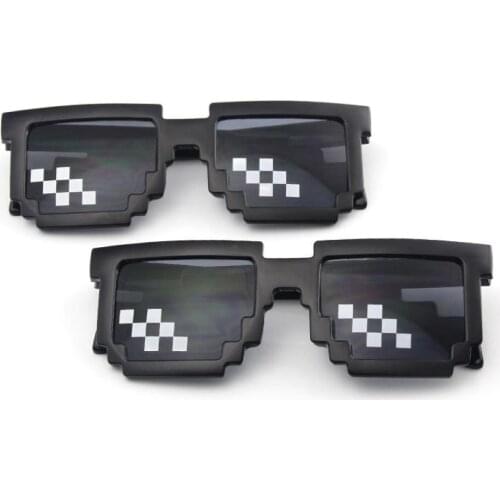 Motocycle Bike Pixelated Mosaic Funny Sunglasses UV Protection Thug Life Eyewear Cycling Equipment