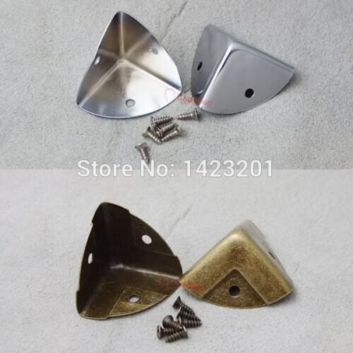 1.1" 28mm 50 pcs / Lot Box Corners Protectors Vintage Large Chest wooden 2 color choice guard desk edge cover F154