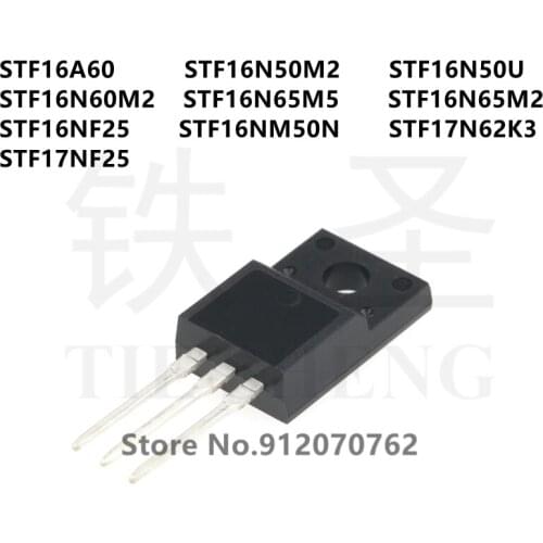 10PCS/LOT STF16A60 STF16N50M2 STF16N50U STF16N60M2 STF16N65M5 STF16N65M2 STF16NF25 STF16NM50N STF17N62K3 STF17NF25 TO-220F