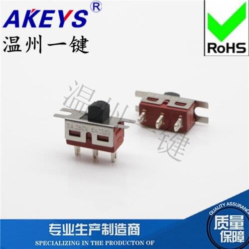 10pcs SS-12E07G4 3 feet 2 gears sliding Toggle switch connector accessories TS-13 3A250V 5A125V