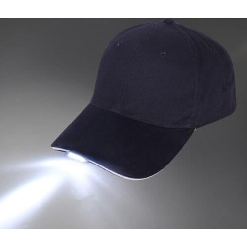 10pcs Glowing Baseball Caps LED Lights Hat Outdoor Night Run Mountaineering Cycling Camping Fishing Unisex Gift Men Boyfriend