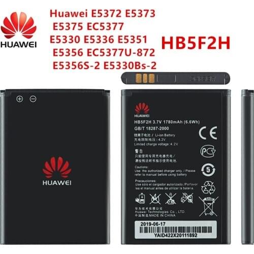 100% Orginal HB5F2H Battery 1780mAh For Huawei E5372 E5373 E5375 EC5377 E5330 E5336 E5351 E5356 EC5377U-872 E5356S-2 E5330Bs-2