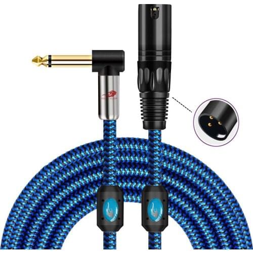 XLR male to 1/4'' TS Mono 6.35mm male Audio Cable For Mixer Console Amplifier Home Theatre System 1m 2m 3m 5m