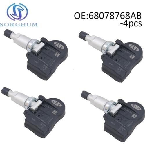 4pcs 68078768AB Tire Pressure Sensor TPMS 433 MHz Fits For Chrysler For Dodge Journey