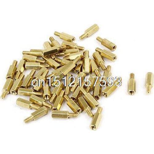 50 Pcs M3 Thread Board Hexagonal Hex Threaded Spacer 10mm Long