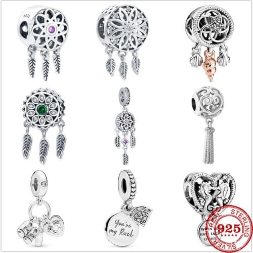 Fit Original Pulsera Pandora Charms Bracelet 925 Sterling Pendant Dreamcatcher Beads DIY For Women Jewelry Making Berloque