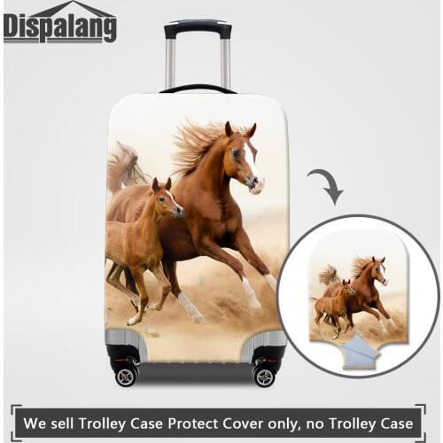 Dispalang Horse Animal Print Travel Suitcase Case Anti-dust Luggage Protective Cover For 18-32 Elastic Stretch Cover For Luggage