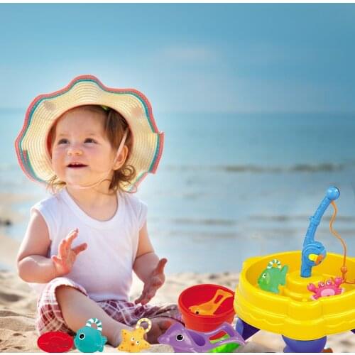 1 Set Children Beach Table Sand Play Toys Set Sand & Water Table Outdoor Garden Sandbox Set Play Table Kids Summer Beach Toy