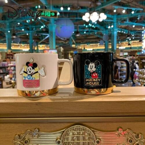 Disney Mugs Family Mickey Minnie Ceramic Mugs Couples use vintage coffee mugs Milk mugs Drink mugs mug Handgrip Ceramic
