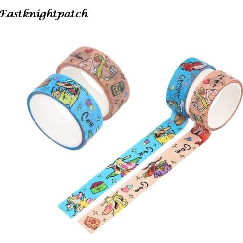E2256 Cartoon Funny Animals DIY Paper Decorative Adhesive Tape Washi Masking Tape Stickers