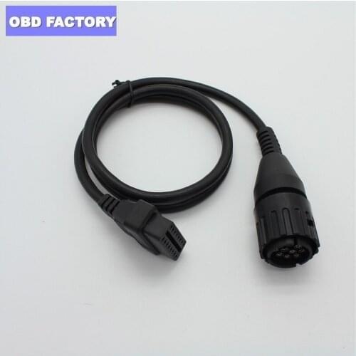 OBD 10Pin Motorcycles to OBD2 16Pin For BMW ICOM D Cable For BMW 10Pin Adapter to OBDII Diagnostic Cable iCOM D Cable