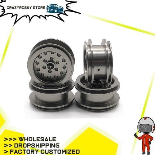 RCAWD Alloy Wheel Rim For WPL Henglong B1 B-14 B-16 C-14 C-24 B-24 B-26 B-36 JJRC Q61 Q60 4x4 6x6 Military Truck&Crawler