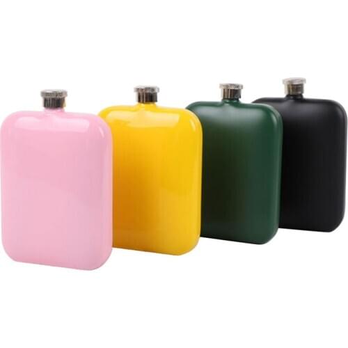 Colorful portable 304stainless steel hip flask travel whiskey alcohol liquor bottle flagon Mini Bottlefor Whisky Liquor Bottle