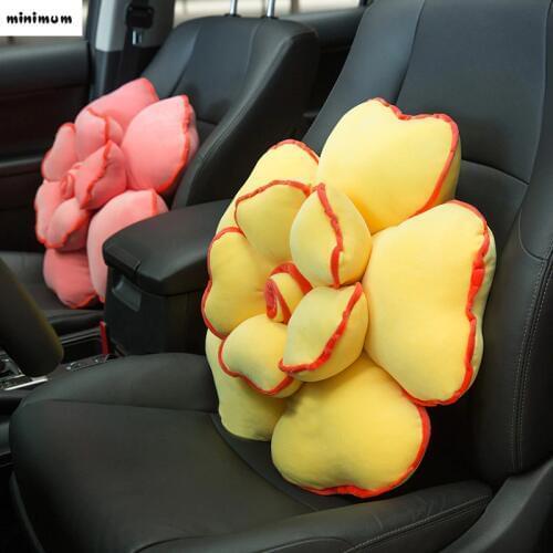Creative cushions Rose pillow Plush Flowers lovely bedside sleep use pillow Sofa backrest Car lumbar support cushion Love gift