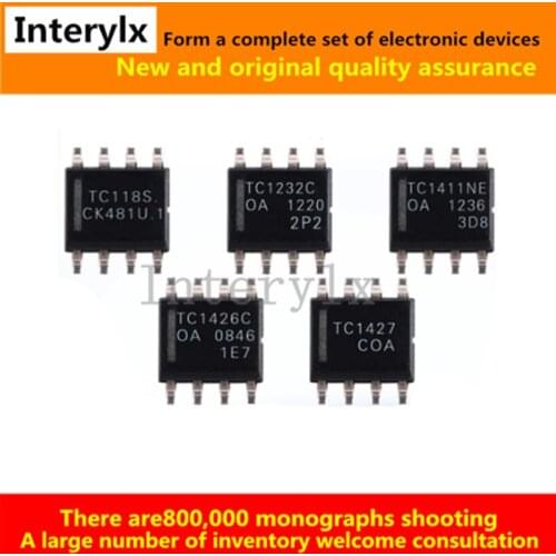 5Pcs TC1426COA TC1411NEOA713 TC1232COA TC1232EOA TC1427COA SOP-8 Microprocessors Monitor IC Chip