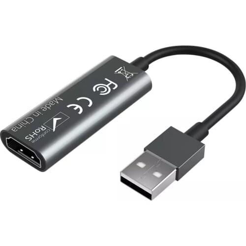 Mini 1080P Full HD HDMI To USB 2.0 Video Capture Card Portable Game Recording Box for Computer Live Streaming Broadcast