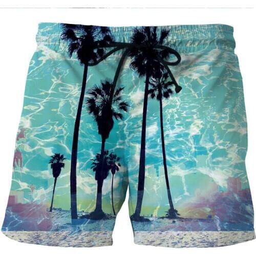 Mens Quick Dry Summer Beach Board Boxer Shorts Trunks 2020 Brand 3D Palm Tree Print Boardshorts Men Hip Hop Short Homme 6XL