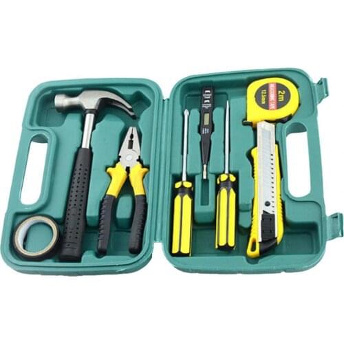 9Pcs/Set 8009 Car Repair Tools Kit Multifunctional Emergency Tools Mixed Screwdriver Hammer Hardware Tools Set for Home Car