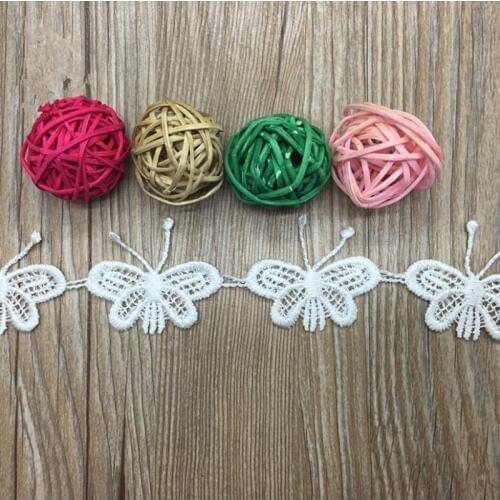 New Fashion Guipure Butterfly Pattern Applique Lace Trim Sewing DIY Crochet Embroidered Craft Net Trim