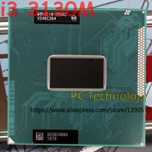 Original Intel Core I3 3130M SR0XC CPU notebook Processor I3-3130M 3M Cache 2.60GHz Laptop PGA988 supports HM75 HM77 chipset