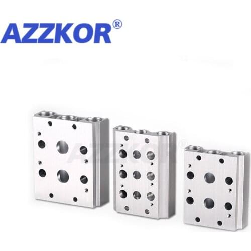 Pneumatic Solenoid Valve Base 4V310-10/4V320-10 Connection Busbar Air Exhaust Plate Gasket with Rubber Pad Screw 300M 1F-13F