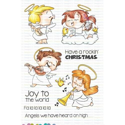 11x16 Boy and girl singing Transparent Clear Silicone Stamp/Seal for DIY scrapbooking/photo album Decorative card making