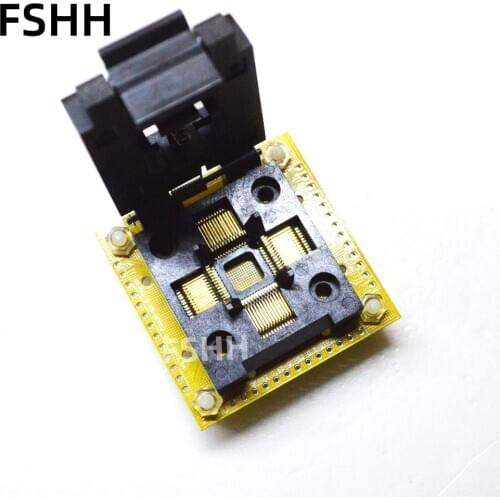 QFP52 to SIP52 test socet FPQ52 TQFP52 LQFP52 0.65mm to SIP52 2.54mm IC SOCKET FPQ-52-0.65-02