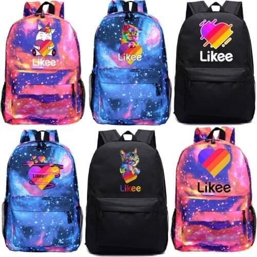 Likee Video App Backpack School Bag Teen Girls School Backpack Travel Back Pack Female Knapsack Children Likee Rucksack