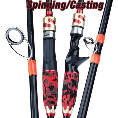 Sougayilang 4 Pieces Portable Spinning Casting Fishing Rod 1.8M 2.1M Carbon Travel Fishing Rod Pole