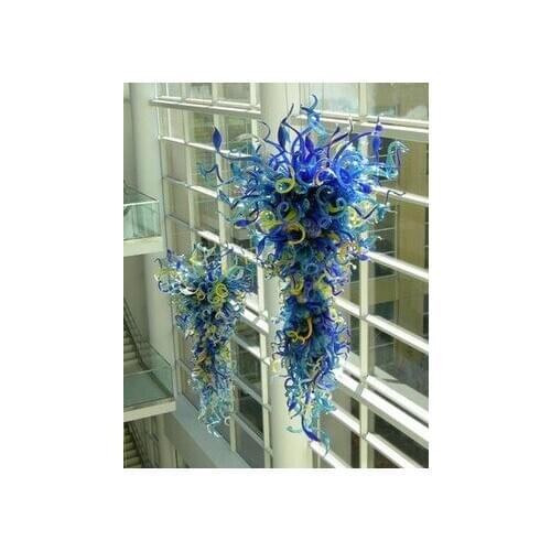 Modern LED Bulbs Light Source Italian Dale Style Hand Blown Murano Glass Shade Large Hotel Chandelier