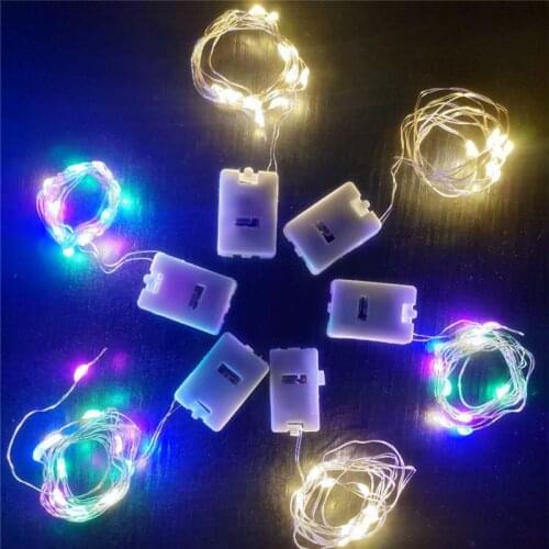 Mini Fairy Lights Copper Wire LED String Lights With Battery Cake Bouquet Decoration Christmas Garland Home New Year Decoration