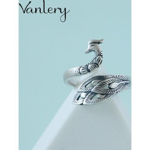 Vintage Peacock Rings For Women Lady Men Antique Knuckle Rings Boho Jewelry Anillos